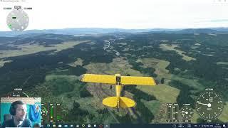 Microsoft flight simulator,  полет по ориентирам 20 участок маршрута