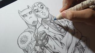 Drawing Kira Yoshikage Stand Killer Queen From Jojo Bizarre Adventure: Diamond is Unbreakable