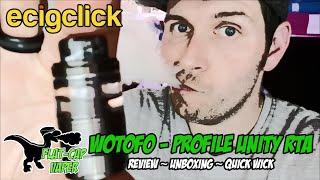 Wotofo Profile Unity RTA - UK Review | Unboxing | Quick-Wick| FlatCap Vaper