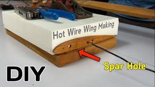 how to make thermocol wing with spar hole using hot wire cutter | New Wing For Tracrtor Rc plane |