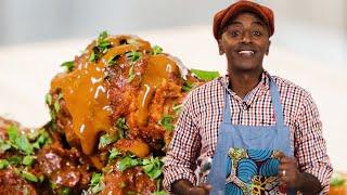 Fried Chicken With Chocolate Sauce As Made By Marcus Samuelsson