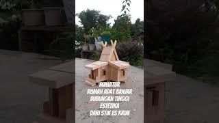 #miniaturrumah #diywoodworking #rumahminiatur #rumahadatbanjar #bubungantinggi #woodworkingplans