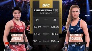 UFC 5 AI vs AI: Zhang Weili vs Ronda Rousey – Striking vs Grappling in Epic Women's MMA Showdown