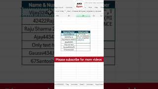 Extract number from Text  | #excel #shortvideo #shorts #dataanlysis #tips #shortsfeed