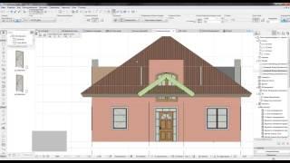 ARCHICAD  project home lessons 13. ( Подрезка крыши. Ручная)