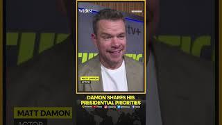 US Presidentioal Election: Actor Matt Damon Highlights the National Debt Issue | WION Shorts