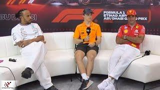 Pre Race Press Conference 2024 Abu Dhabi Grand Prix | Lewis Hamilton, Carlos Sainz, Oscar Piastri