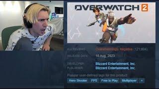 xQc Finds Out Overwatch 2 Has 100,000+ Negative Reviews on Steam