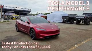 10's for $50,000? Tesla Model 3 Performance Drag Strip: Insane & Standard Runs