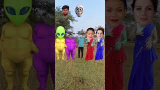 Two fatedog,cute boudi two and me head , machine, funny short, magic video # viral #