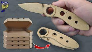 How to make ️ FLIP KNIFE STANDOFF 2 out of cardboard. Knives from STENDOFF 2 from the pizza box