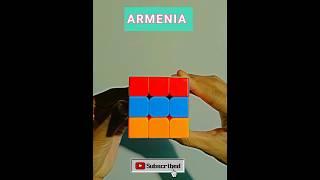 Making Armenia  Flag On Rubik Cube 3×3 #shorts #viral #views #cubing #countryflags