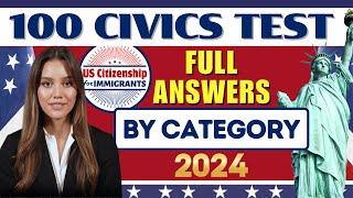 NEW! 100 Civics Test Questions and Answers for US Citizenship Interview 2024 | N-400 Naturalization