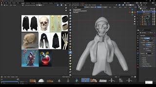 Bringing the Undead to Life in Blender – Live Sculpting! part 1