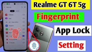 Realme gt 6t app lock fingerprint setting | how to set app lock fingerprint Realme gt 6t