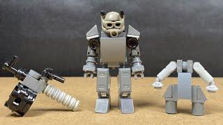 How to build a Lego Power Armor with jetpack + minigun from Fallout