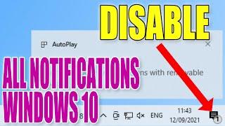 Turn Off All Notifications In Windows 10 Tutorial