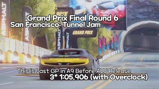 Asphalt 9: Ferrari 296 GTB Grand Prix Final Round 6 - Tunnel Jam : 3⭐ 1:05.906 (with OC)