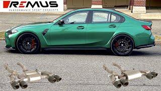 BMW G80 M3 REMUS RACE EXHAUST Muffler Options | RACE vs SPORT