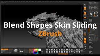 ZBrush Blend Shapes Skin Sliding