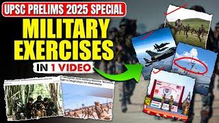 All Military Exercise in One Video UPSC 2025 | UPSC Prelims 2025 | Current Affairs | PWOnlyIAS
