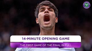 Incredible 14 MINUTE opening game of the Final | Replay | Alcaraz v Djokovic | Wimbledon 2024