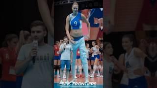 Height Shock  on the Court #tallgirlfriend #womenswrestling #tallwoman #wrestling#Volleyball
