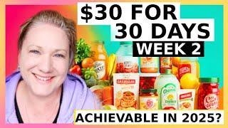 W2 -  $30 for 30 DAYS  - BUDGET GROCERY HAUL CHALLENGE in 2025 Can it be done ?