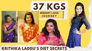 No Workout! 6 Months Liquid Diet | Actress Krithika Laddu's 37Kgs Weight Loss Transformation Secret