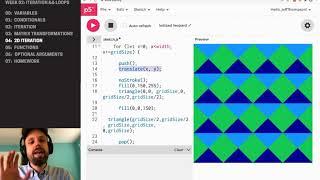 CP1: Iteration && Loops in P5JS – 2D Iteration