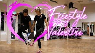 VALENTINES DAY FOOTBALL FREESTYLE WITH MY GIRLFRIEND