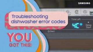 Troubleshooting dishwasher error codes | Samsung US