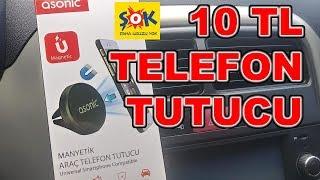 10 TL YE TELEFON TUTUCU! Asonic Manyetik Telefon Tutucu Kutu açılımı Ve Yol Testi !