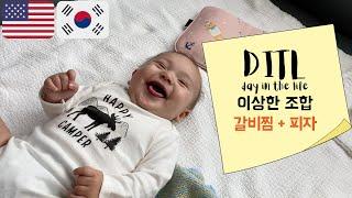 A day in the life with 5 month baby and Korean parents.