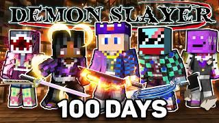 We Spent 100 Days in Demon Slayer Minecraft [5 Friends]