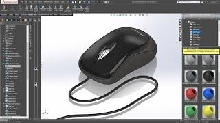 Solidworks Test Render 4K Resolution [Microsoft mouse Model:1113]