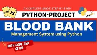 Blood Bank Management System using Python Django || Python Project ||