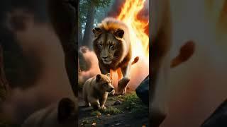 Heart-Stopping Moment!  Lion Shields Cub from Avalanche | Animated Short #FamilyFriendly