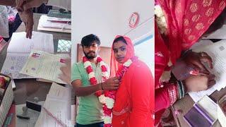 Court marriage vlogs Up19  Couple vlogs Up19 भाग कर शादी कर लिए Please Help || #lovemarriage
