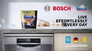 Live Effortlessly: Bosch Dishwasher & Finish Ultimate All-in-1 Tablet | Bosch Home Singapore