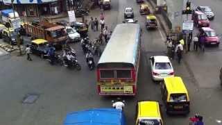 Mumbai Traffic Intersection - No road rage.