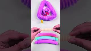 Relaxing changing color and voicing of pop tube  #creative #relaxing #poptubesound #relaxing #diy