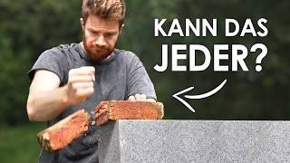 Steine mit Hand zerschlagen lernen!