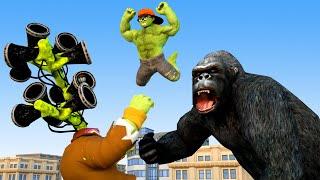 Kong vs Siren Head Ironman Tani - Scary Teacher 3D NickHulk Animation