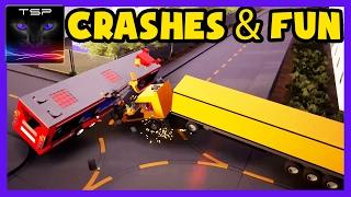 Brick Rigs - CRASH & BURN - Crash Testing & Fun with Destructible Lego Vehicles