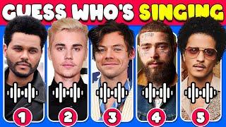 Guess WHO'S SINGING  | Male Celebrity Edition | Justin Bieber, Post Malone, The Weeknd, Bruno Mars