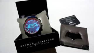 Batman V Superman "Tactical" Iridescent Crystal Exclusive Mens Watch
