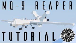 Minecraft MQ-9 Drone Tutorial | [1.5:1 Scale]