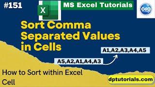 Sort Comma Separated Values In Cells In Numeric Order In Excel