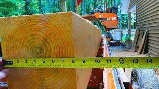 How I Saw Timber Beams on my sawmill.